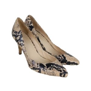 Loeffler Randall Ivory and Black Snake Pumps, 9.5